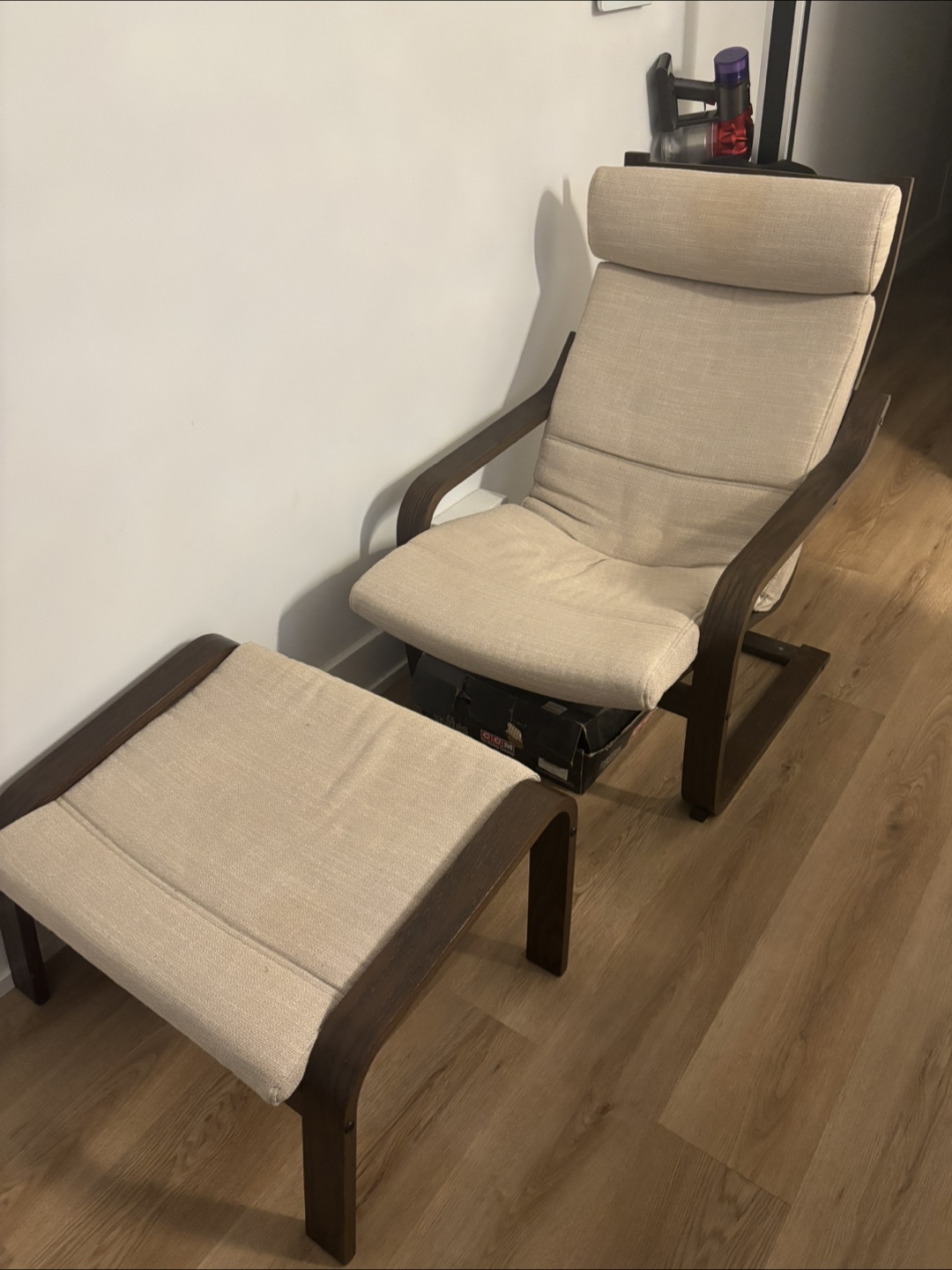 Ikea Phoang arm chair and ottoman