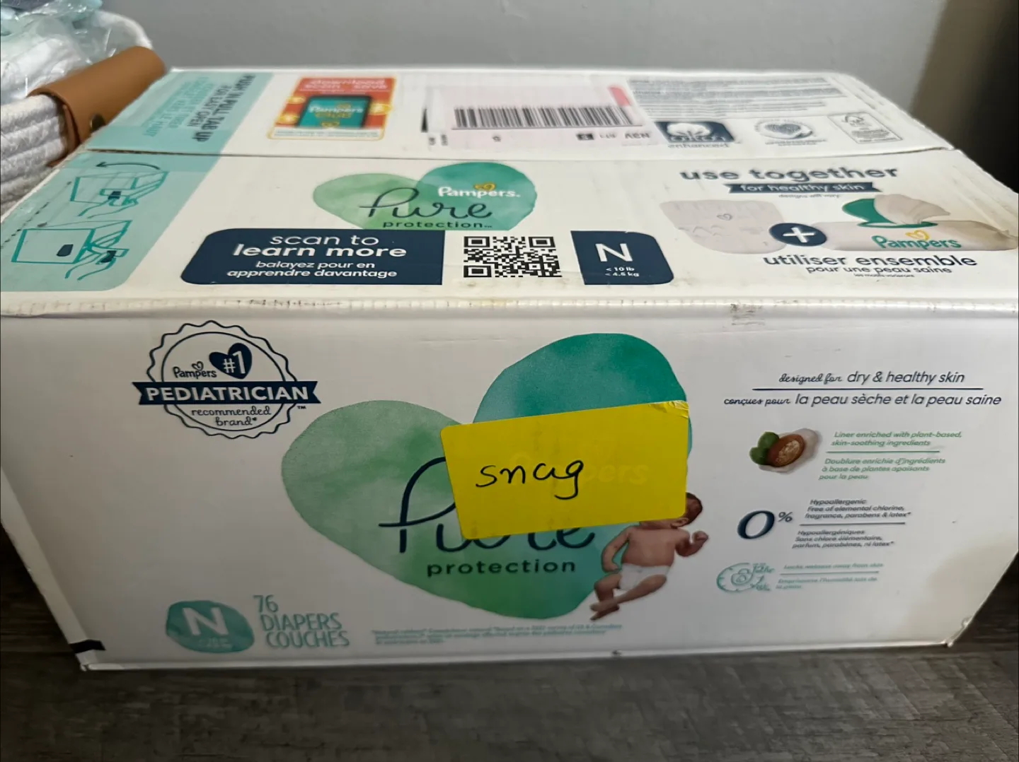 Pampers Pure Protection Diapers - Size N thumbnail