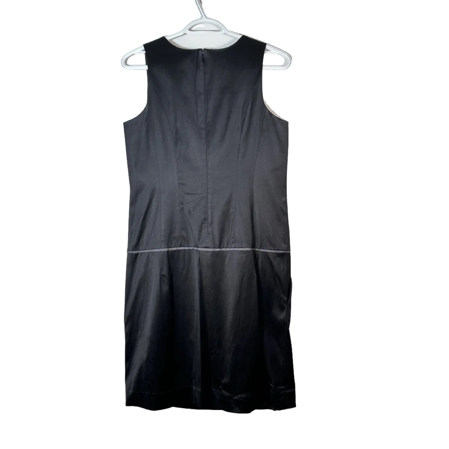Club Monaco Black Taffeta A Line Drop Waist Dress Size 8 image indicator(2)