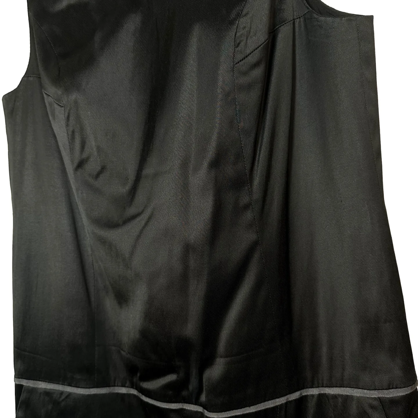 Club Monaco Black Taffeta A Line Drop Waist Dress Size 8 image indicator(8)