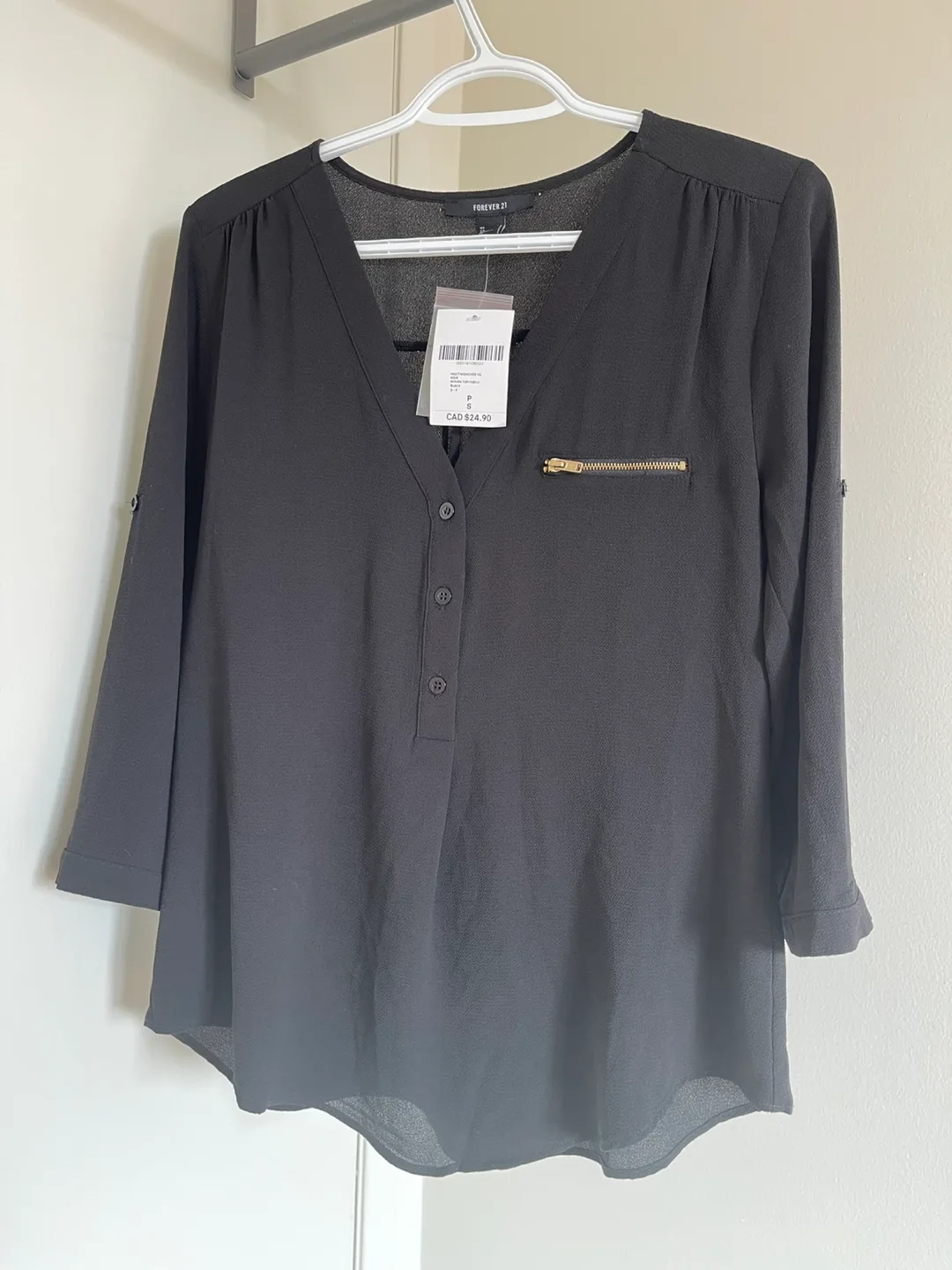 Forever 21 Black Blouse thumbnail