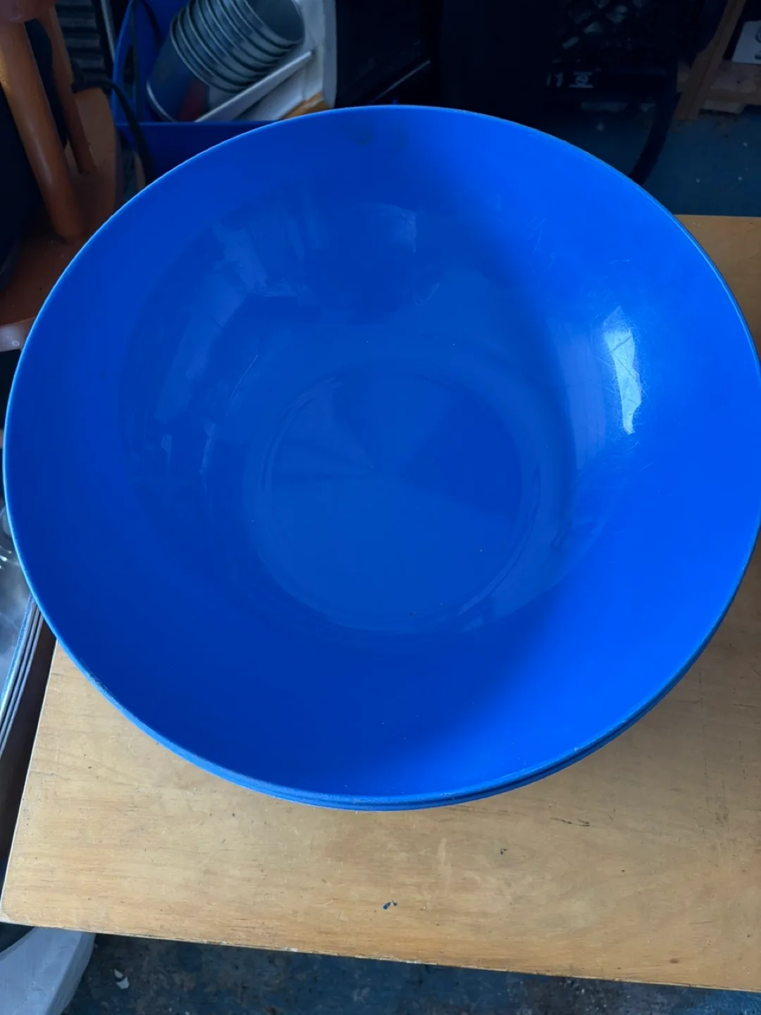 Blue Plastic Serving Bowls thumbnail
