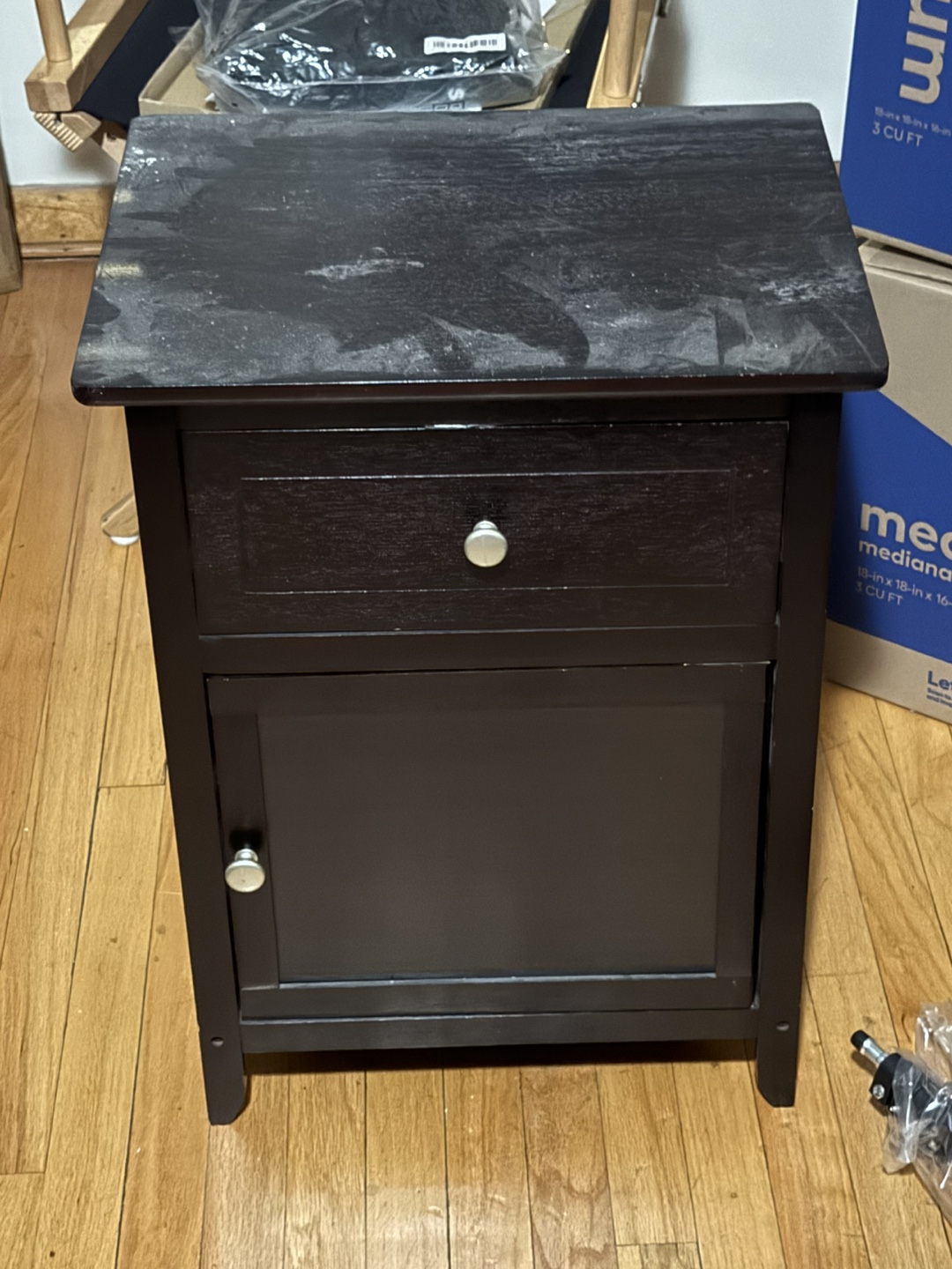 Nightstand with Drawer and Cabinet