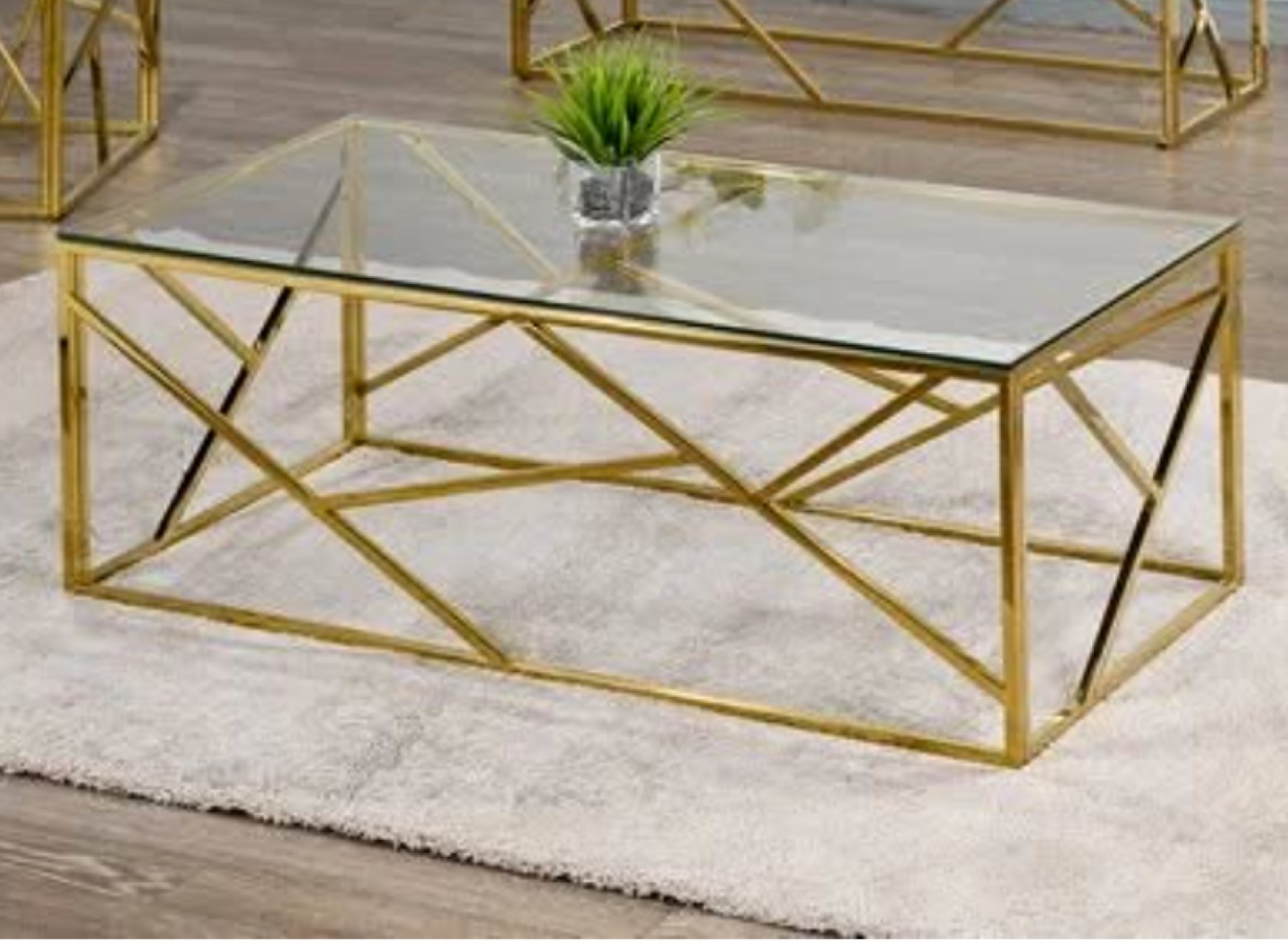 Modern Glass Top Coffee Table