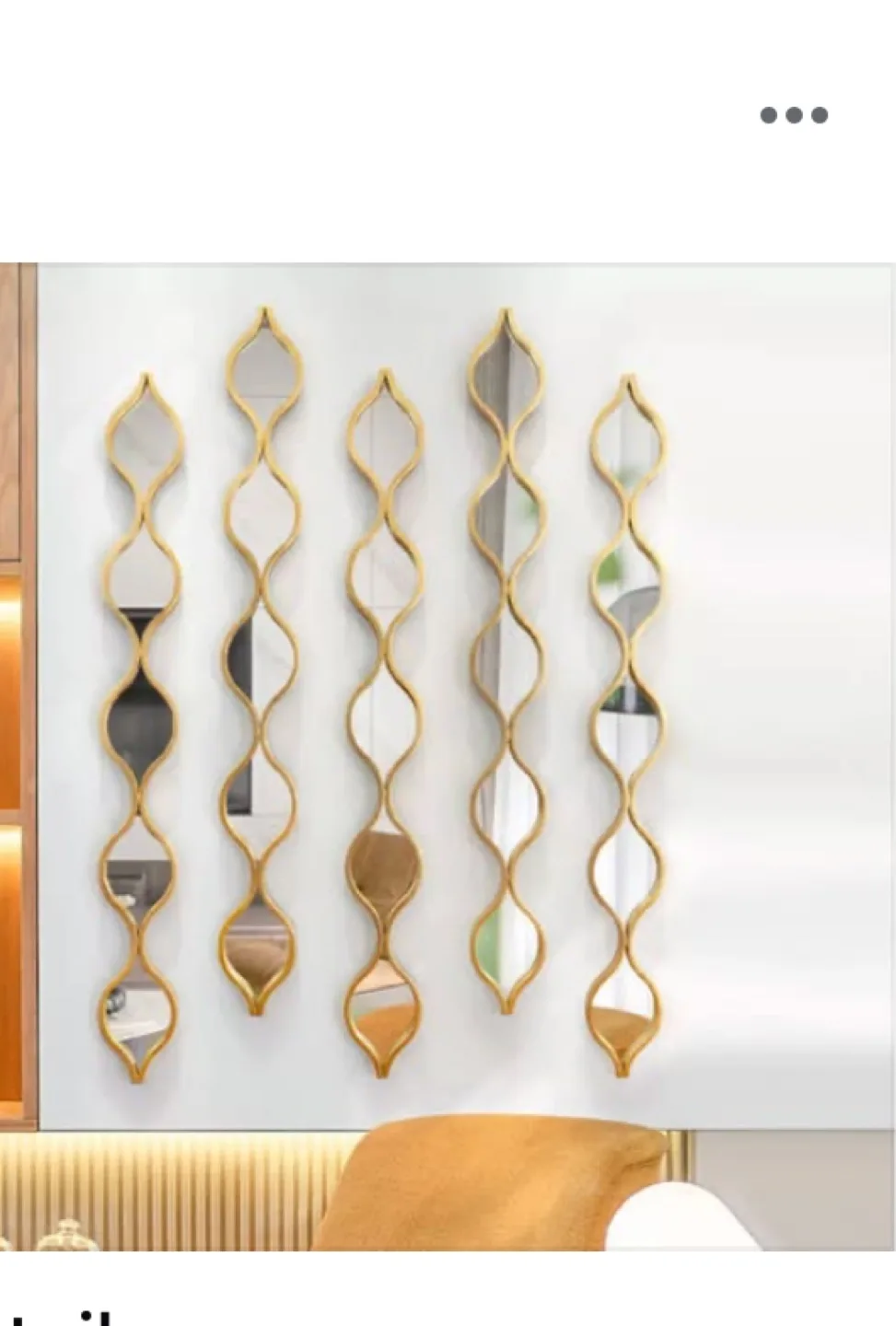 Set of Gold Wall Mirrors thumbnail