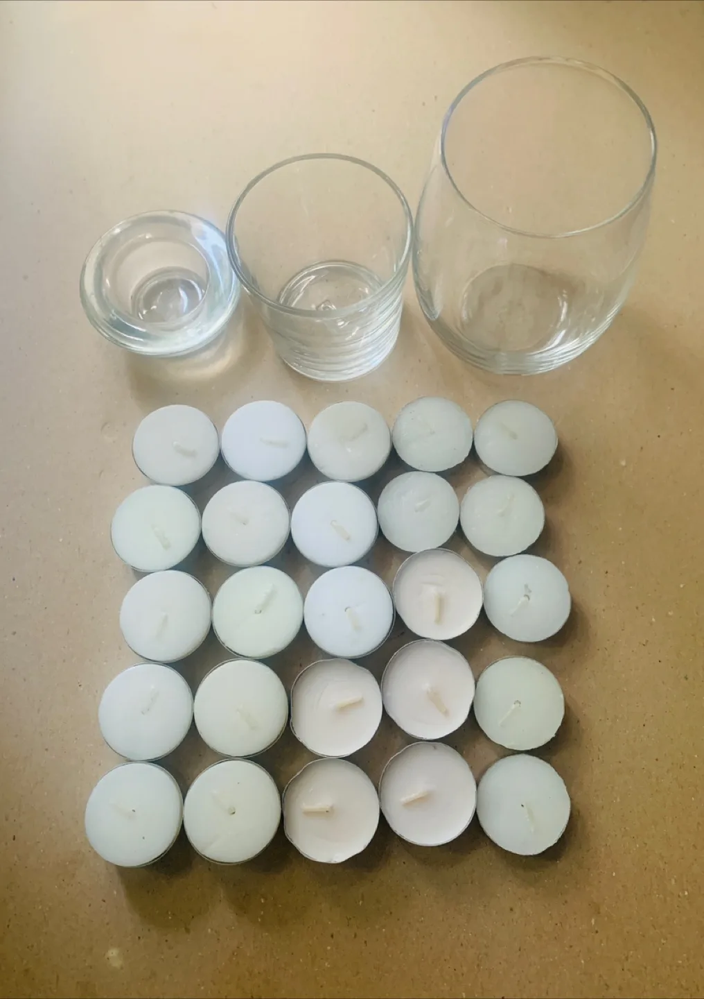 Tea Lights and Glass Candle Holders thumbnail