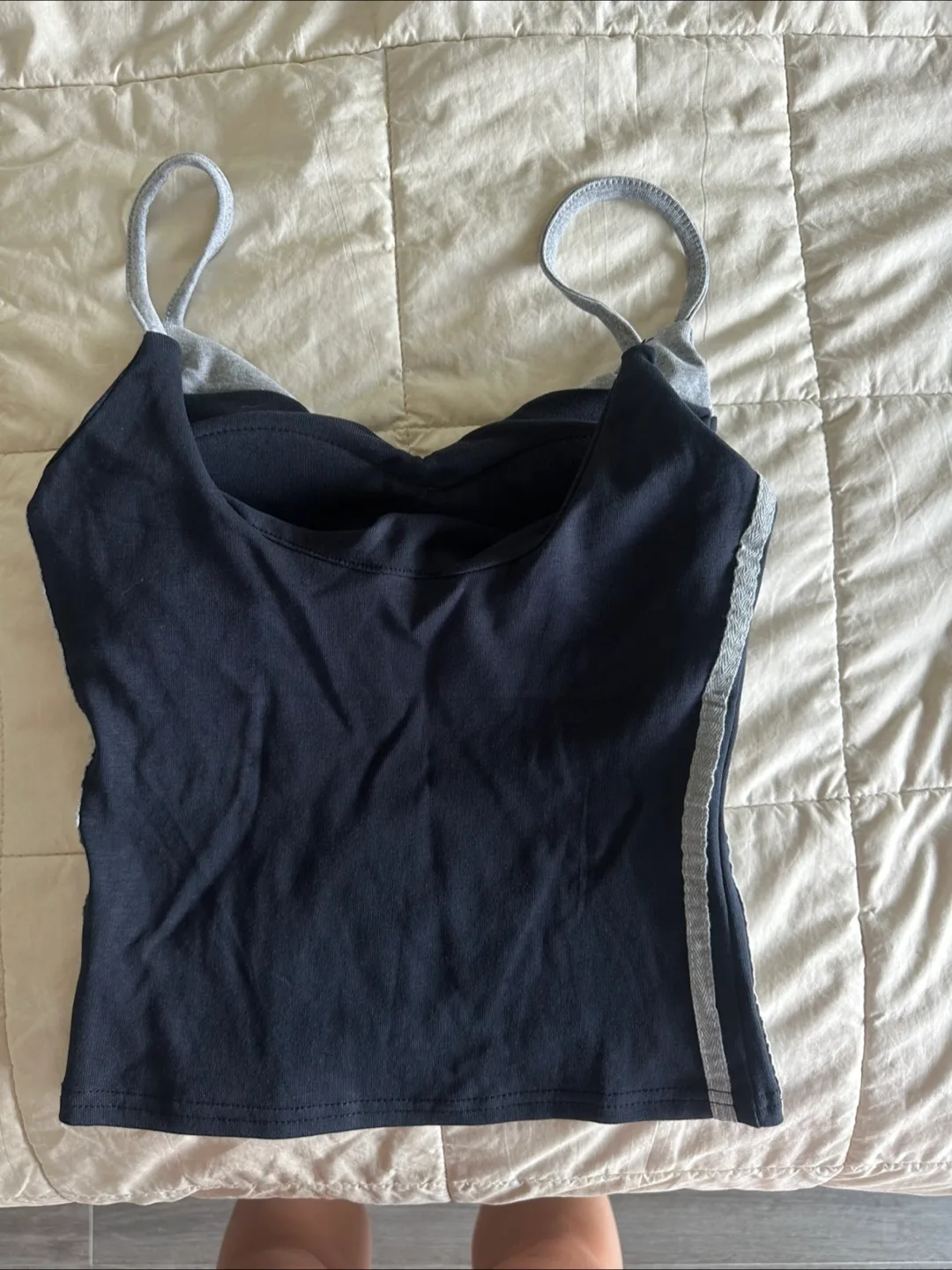 Navy Blue Tank Top with Details image indicator(2)