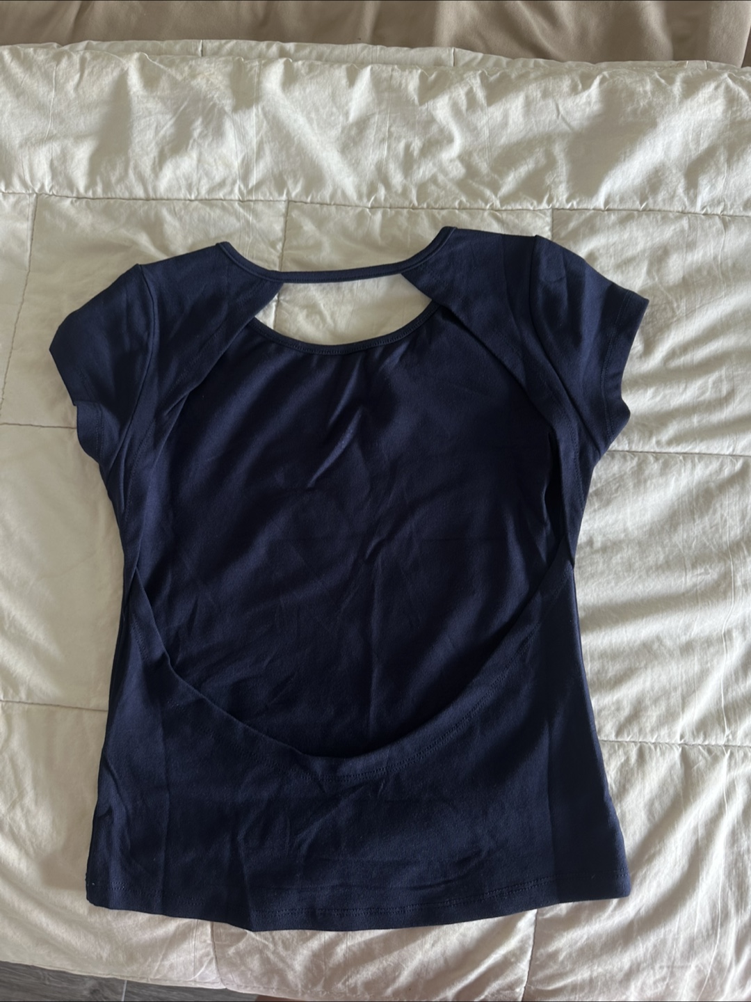 Blue Cut-Out Back T-Shirt - photo 2
