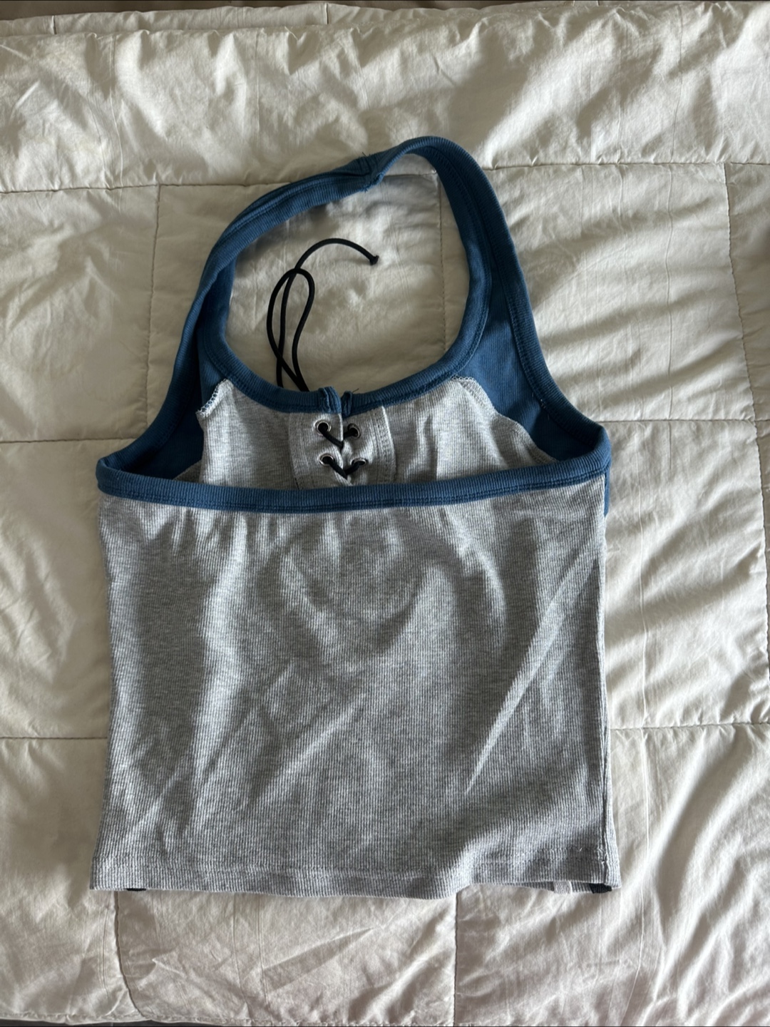 Halter Top with Lace-Up Detail - photo 2