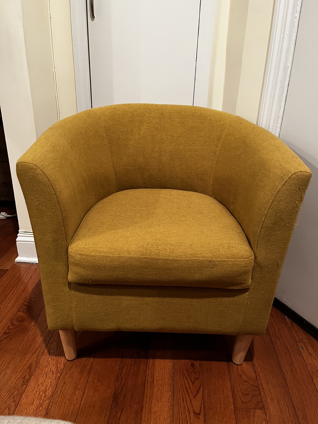 Mustard Yellow Upholstered Armchair
