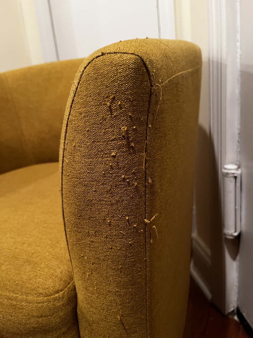 Mustard Yellow Upholstered Armchair - photo 2
