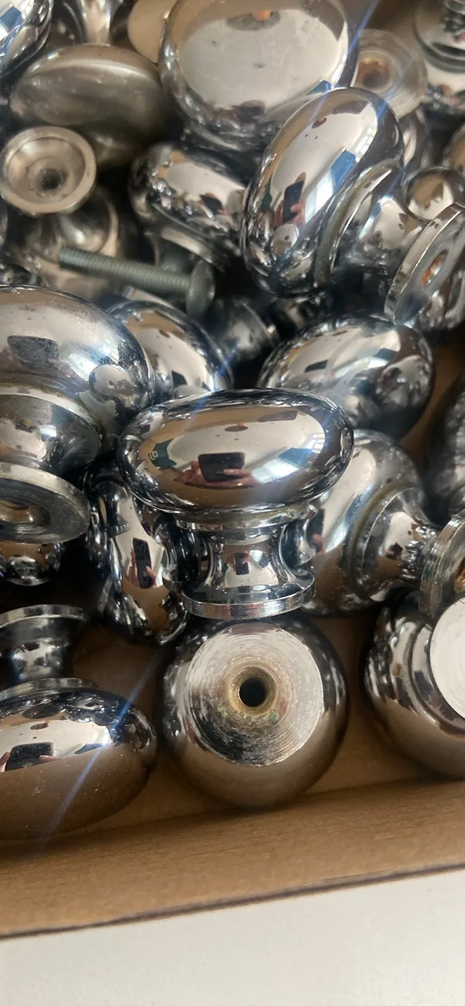 Set of Chrome Cabinet Knobs 60 pcs. image indicator(3)