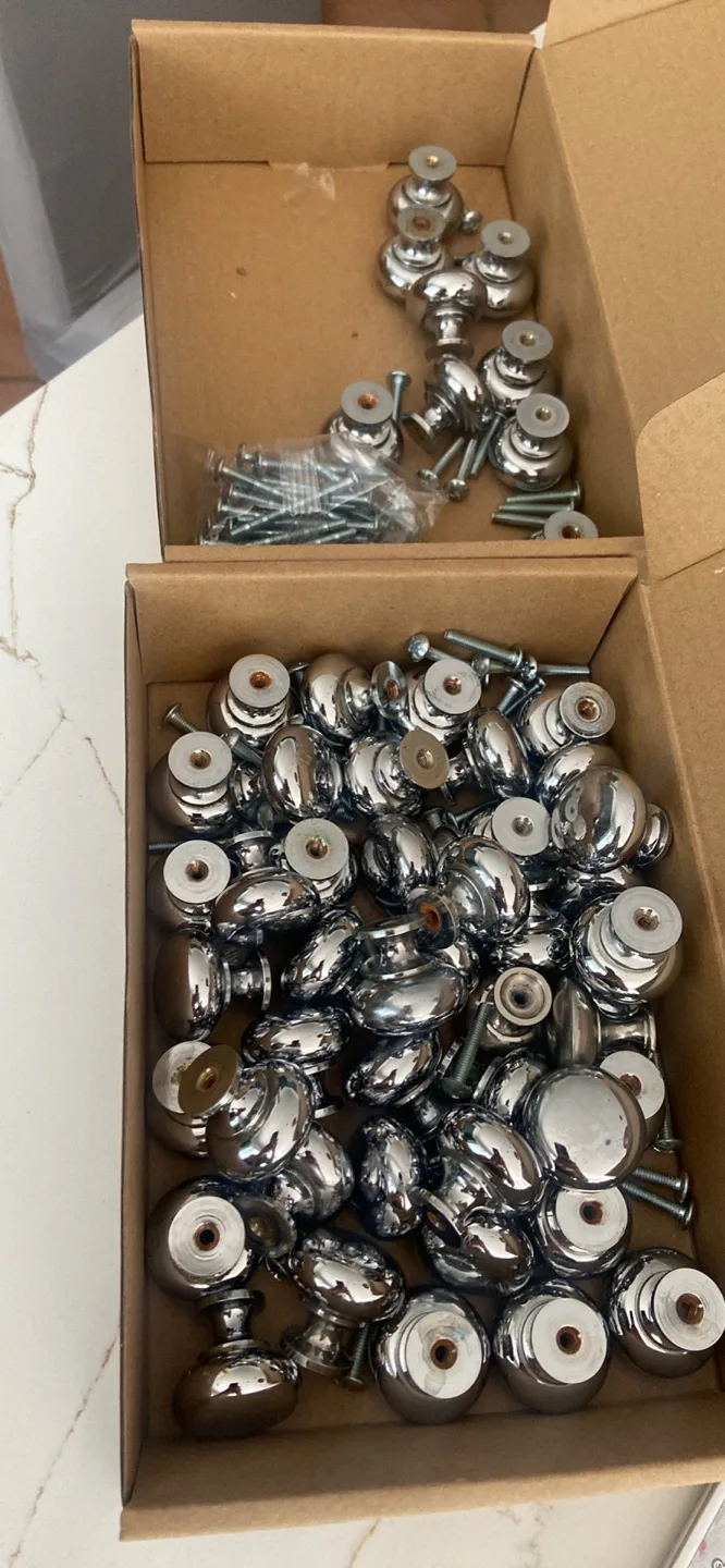 Set of Chrome Cabinet Knobs 60 pcs. thumbnail