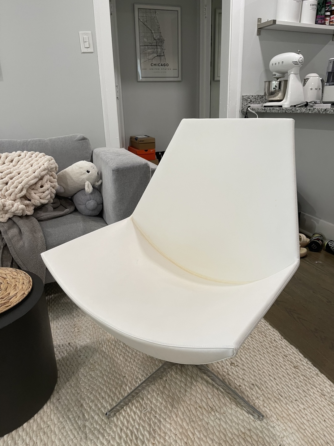 White Swivel Chair
