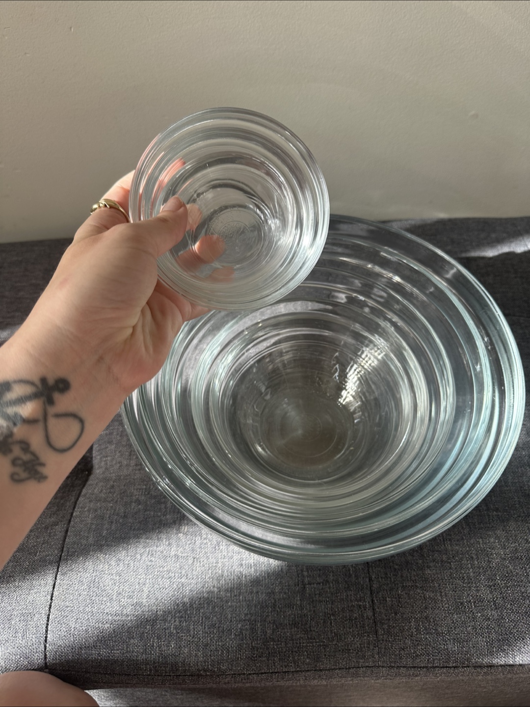 Glass Mixing Bowls Set - photo 2