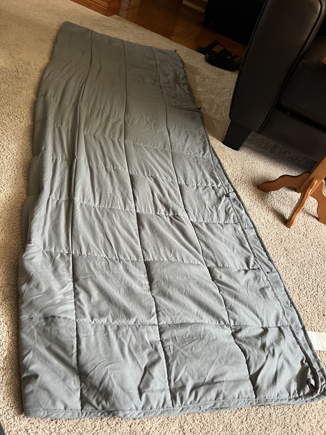 Grey Quilted Weighted Blanket - photo 2