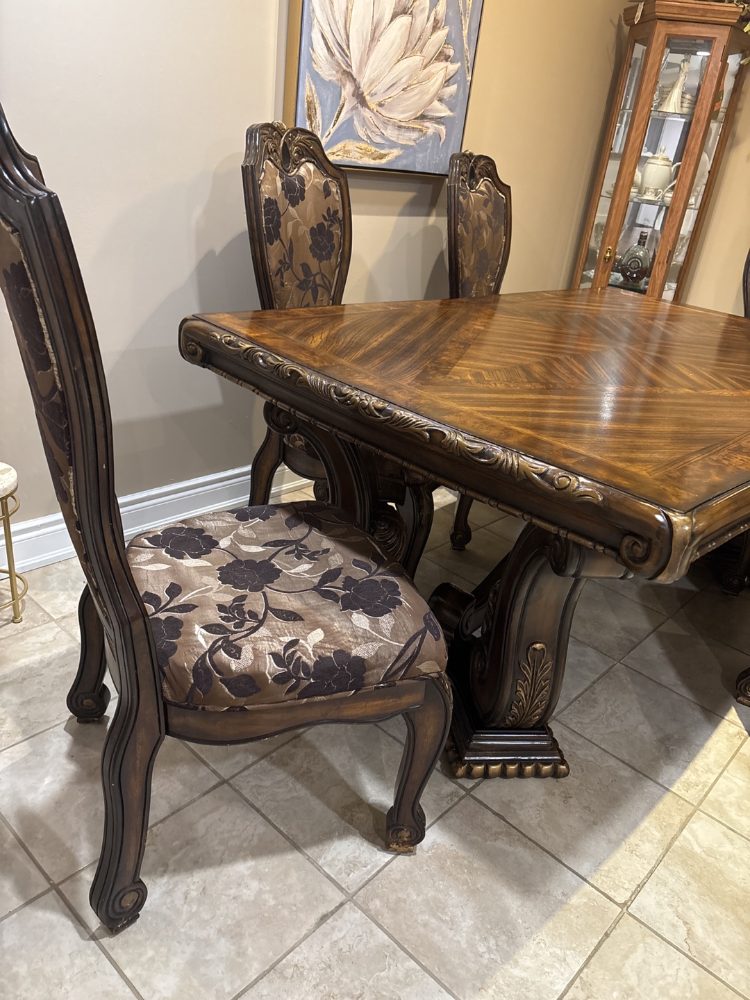 Wooden Dining Table with Chairs - photo 2