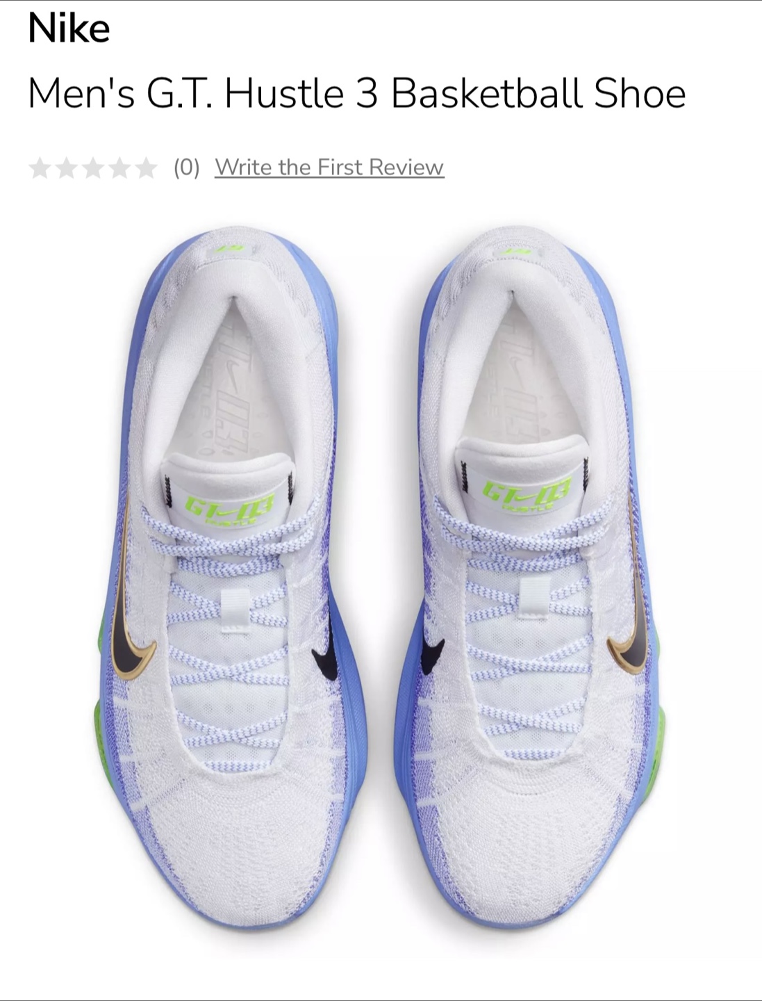 Nike Men's G.T. Hustle 3 Basketball Shoes - photo 3
