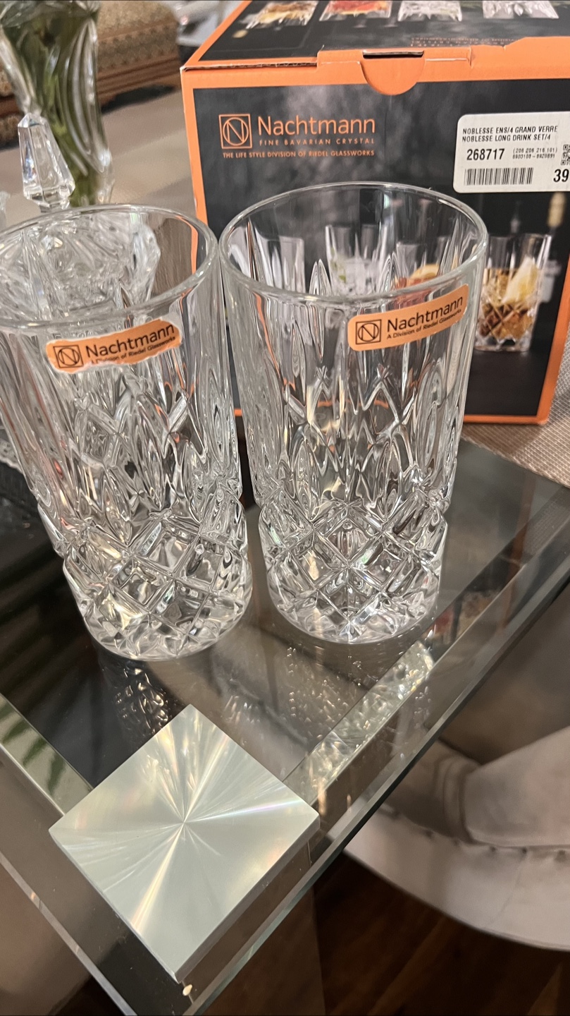 Nachtmann Crystal Long Drink Glasses Set of 4