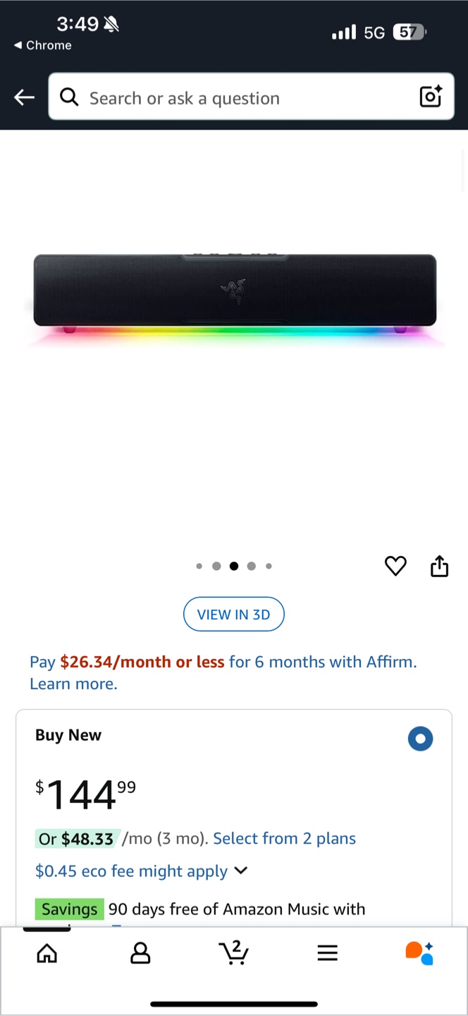 Razer Leviathan V2  PC Sound Bar - photo 2