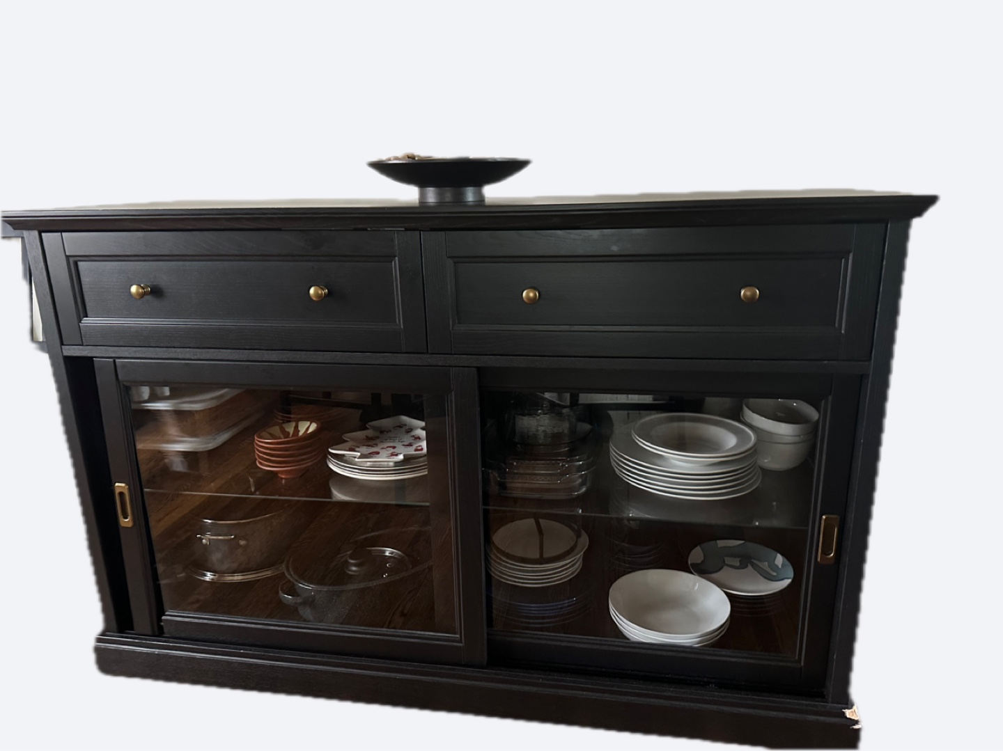 IKEA Black-Stained Sideboard - photo 3