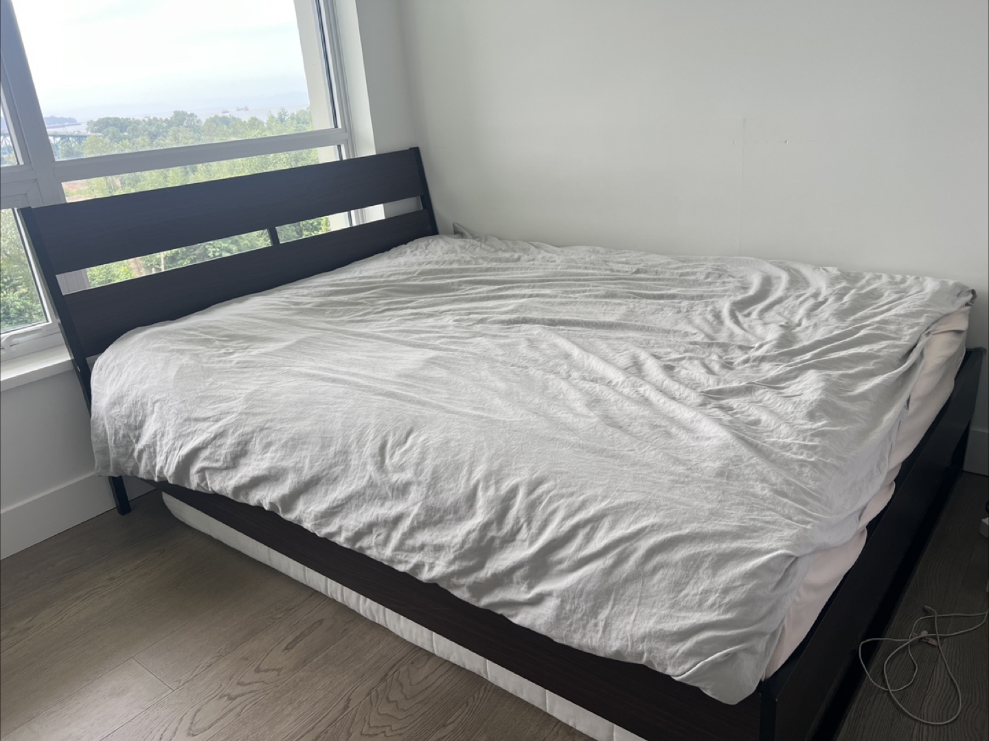 Queen-Sized Bed Frame and Mattress