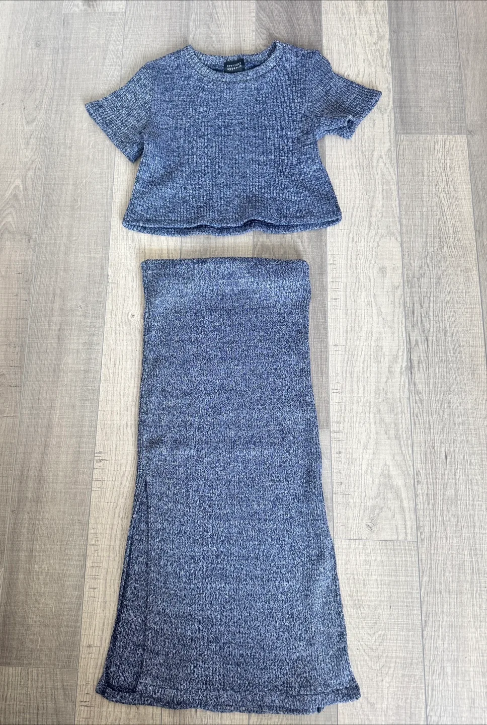 Blue Knit Two-Piece Set size s thumbnail