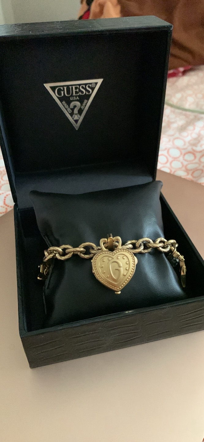 Vintage Guess Gold Heart Watch Bracelet - photo 3