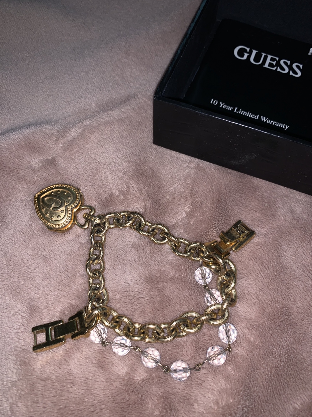 Vintage Guess Gold Heart Watch Bracelet - photo 5