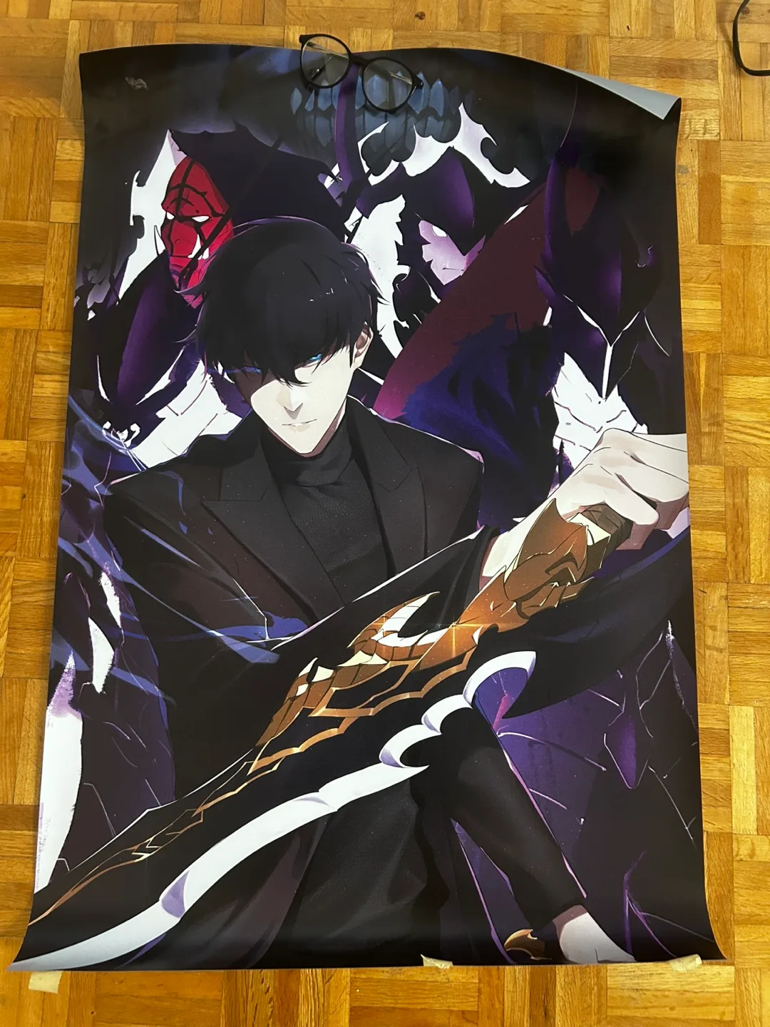 Solo Leveling Sung Jin-Woo Poster Banner Anime Print thumbnail