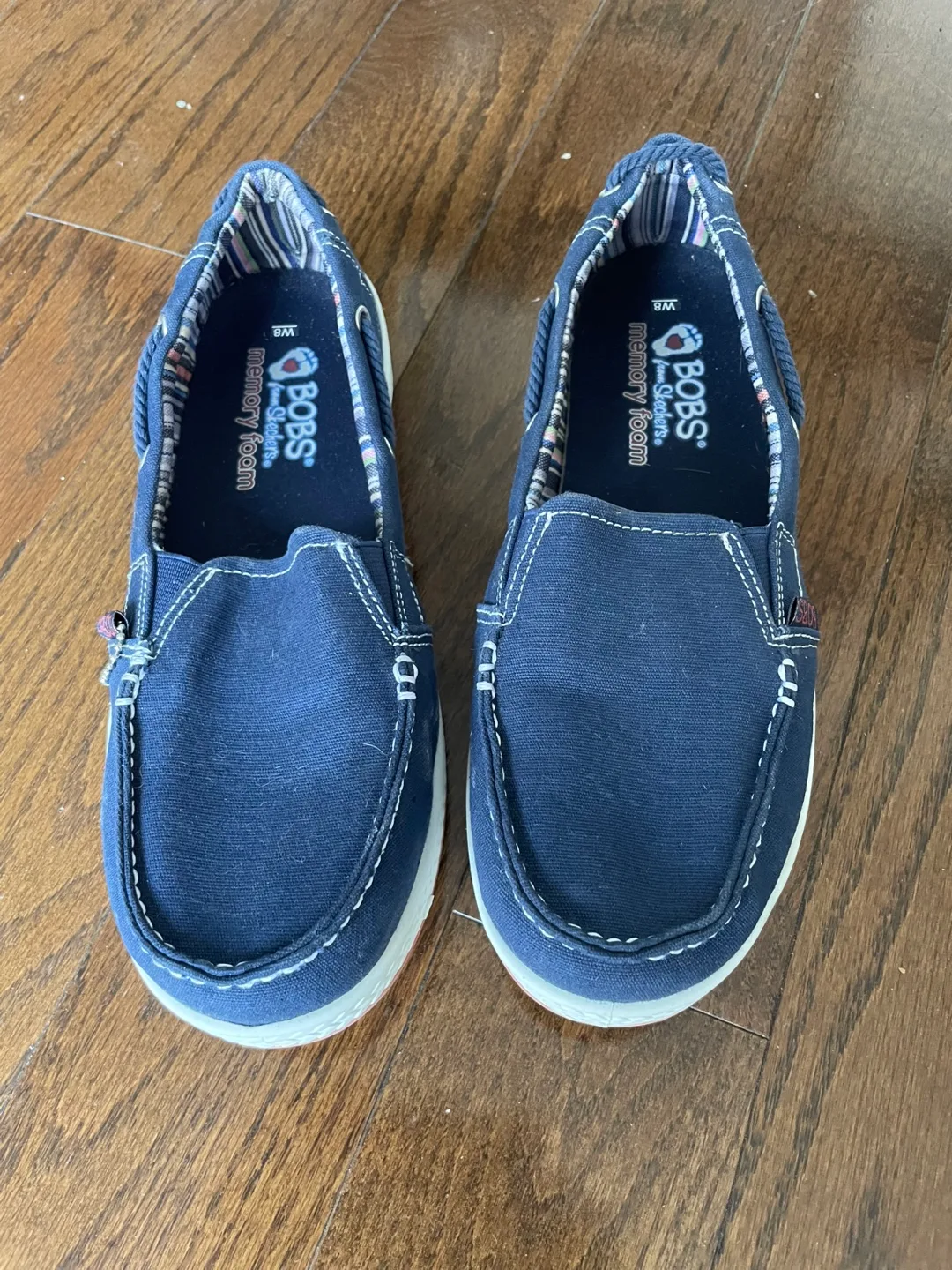 Navy Canvas Slip-On Shoes thumbnail