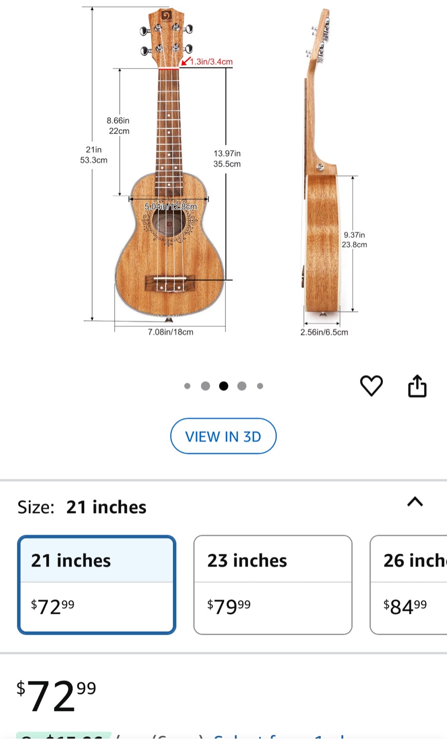 Brand new in box - Ukulele- 21 inches - giftable
