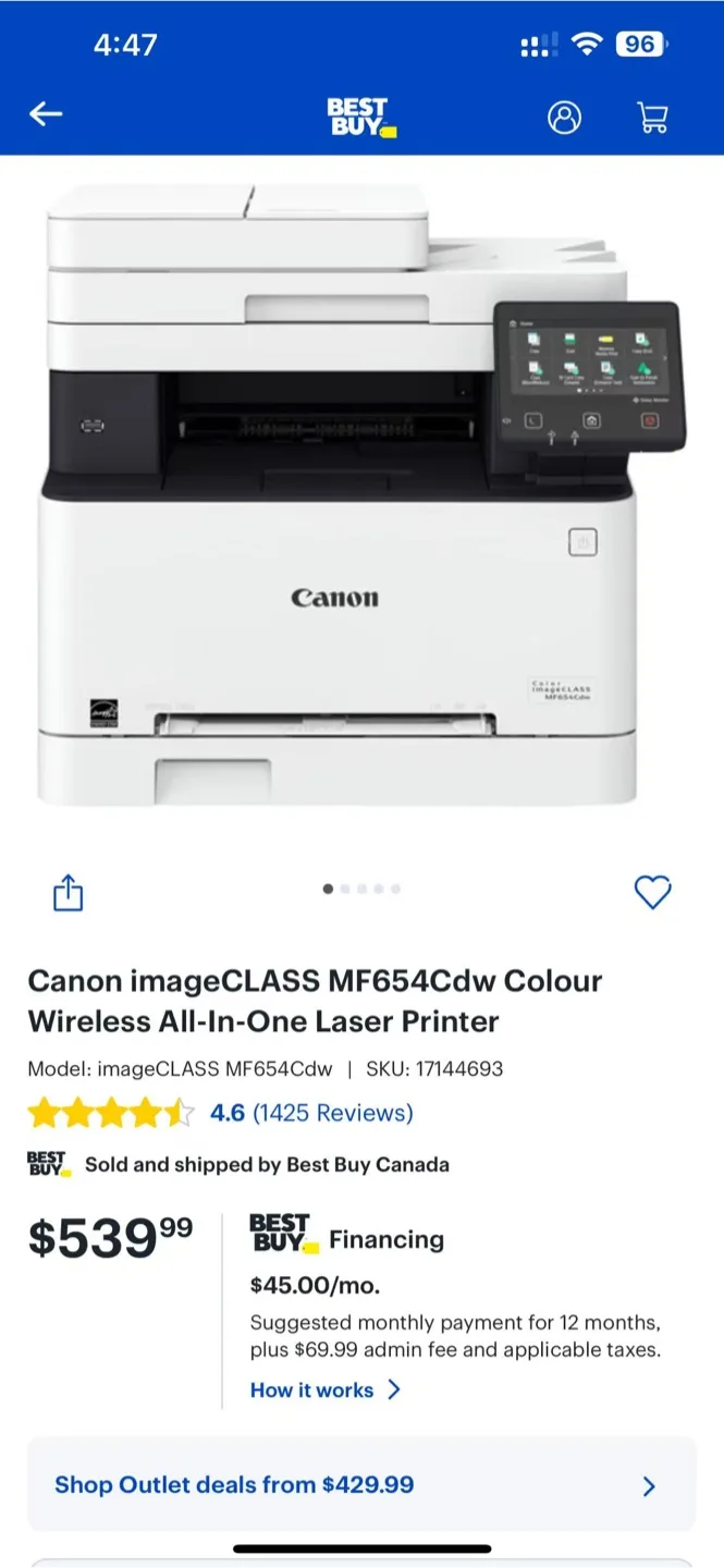 Canon imageCLASS Wireless Laser Printer thumbnail