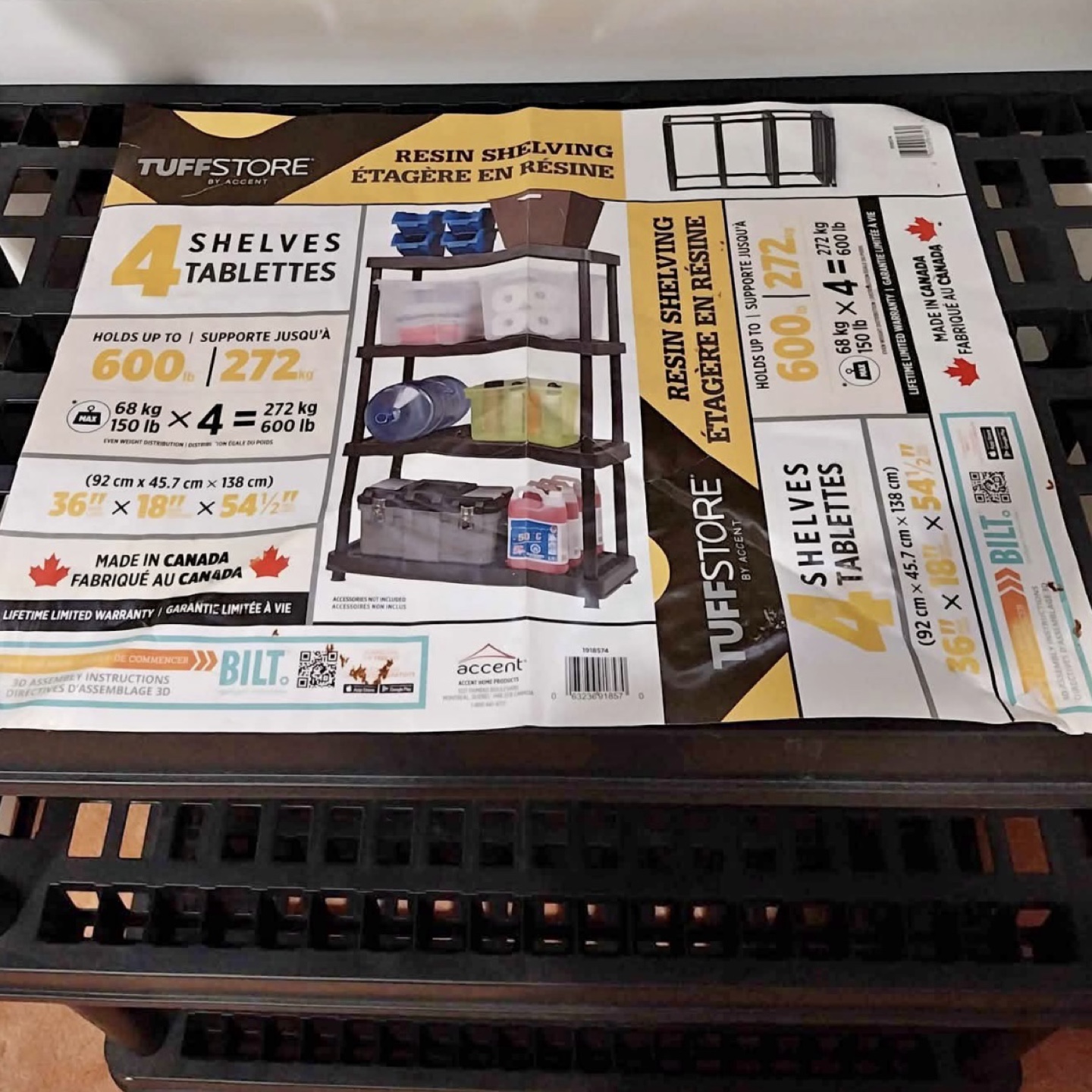 4-Tier Heavy Duty Storage Rack (36”x18”x54.5”) - photo 2