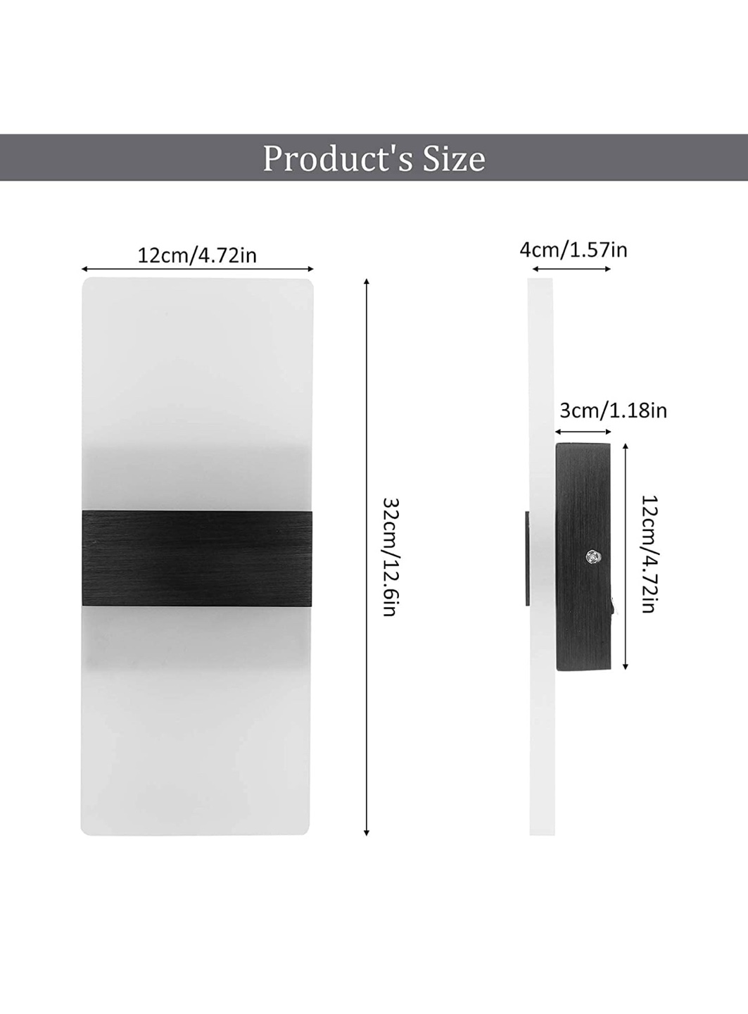 Dimmable Wall Sconce Modern, LIGHTESS Indoor Wall Lamp - photo 4