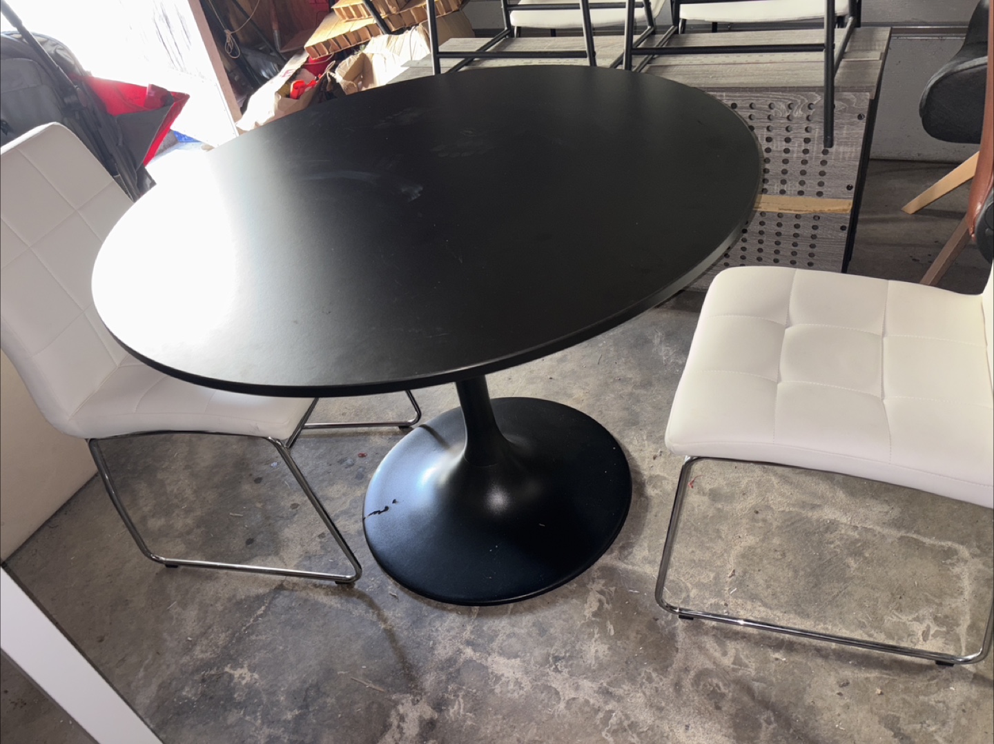 IKEA Docksta table and 2 chairs