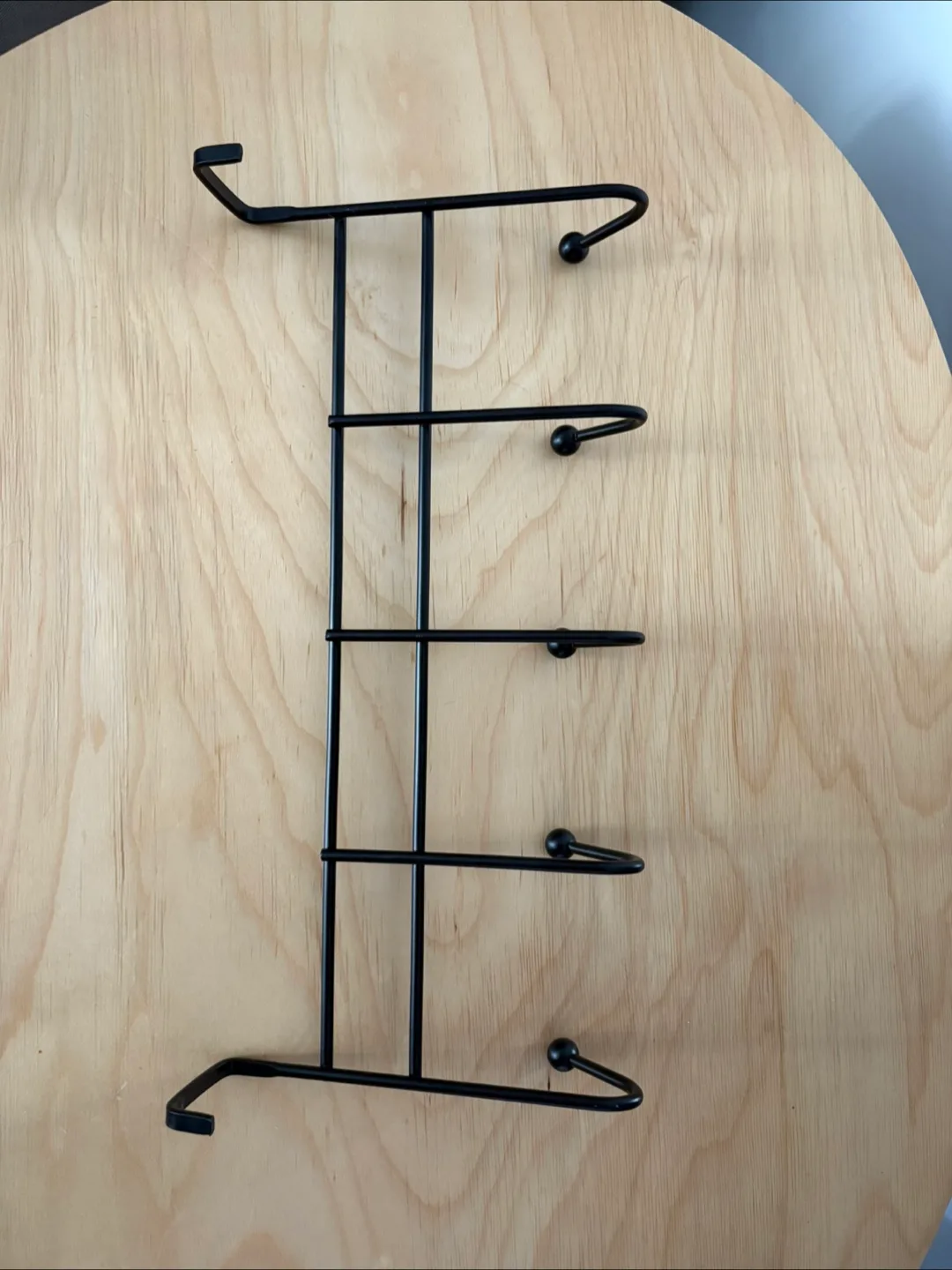 Black Metal Over the Door Hook Rack thumbnail