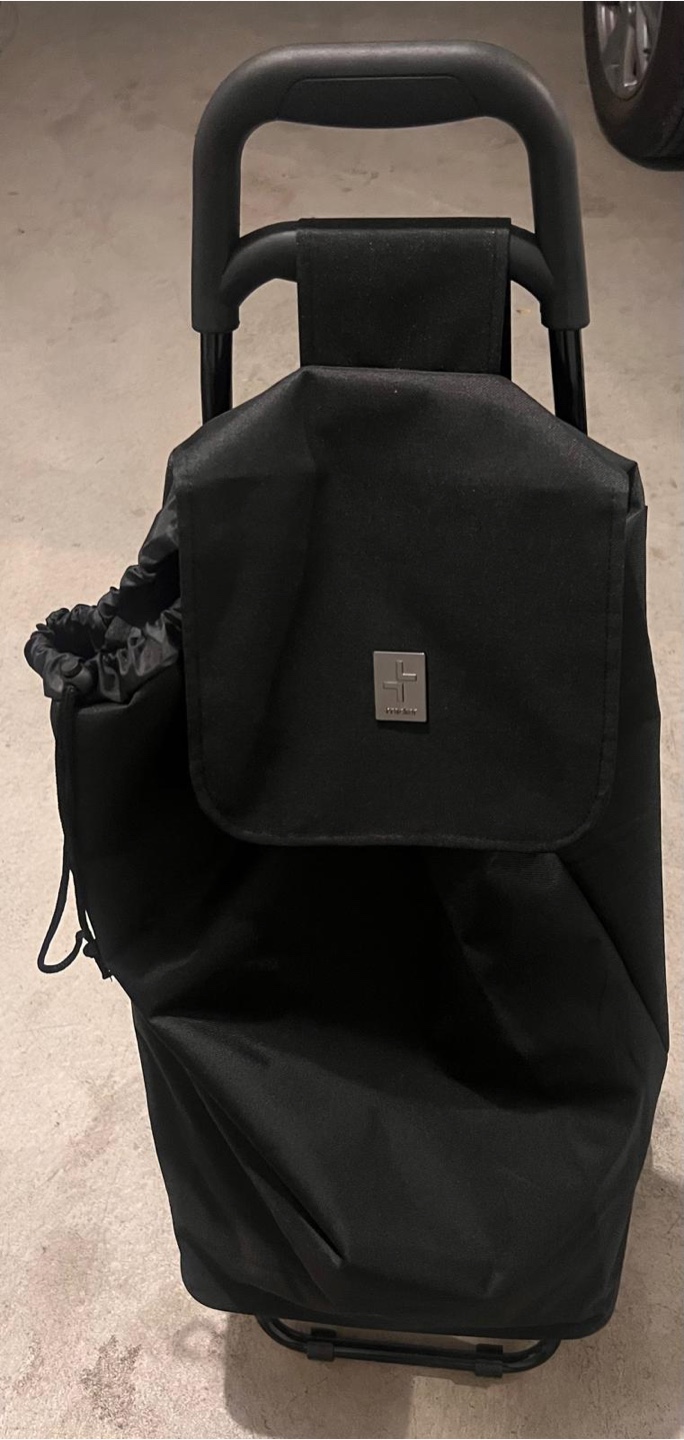 Black Rolling Shopping Cart