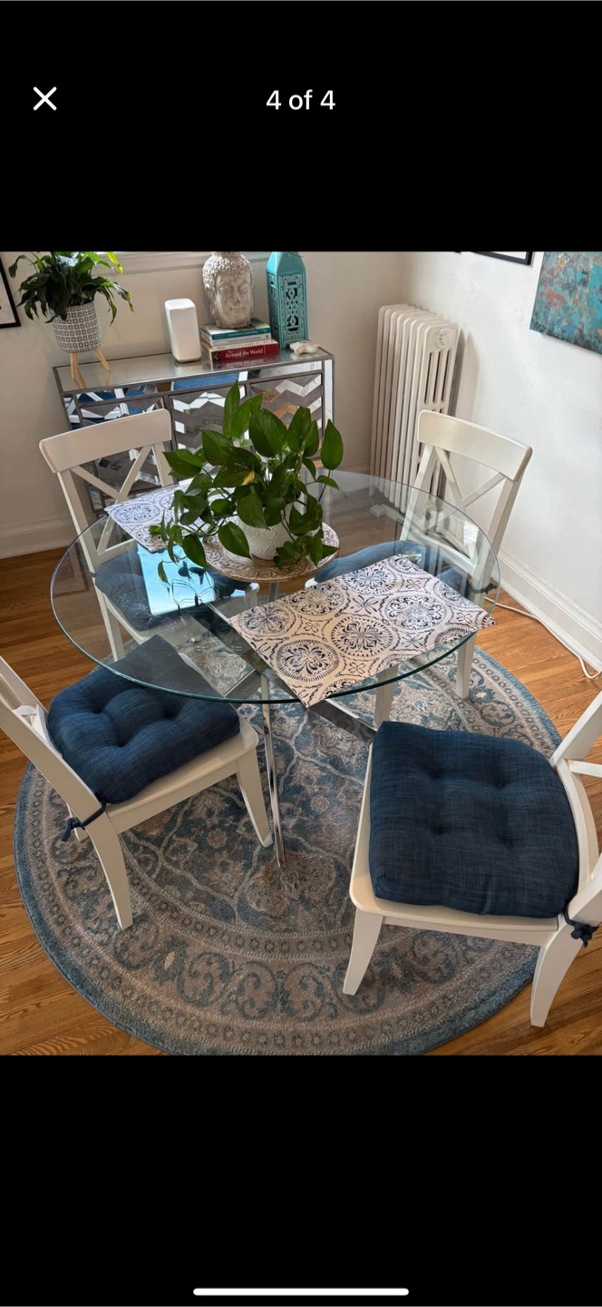 Kitchen/Dining Table and Chairs (chair pads and rug too!) - photo 3