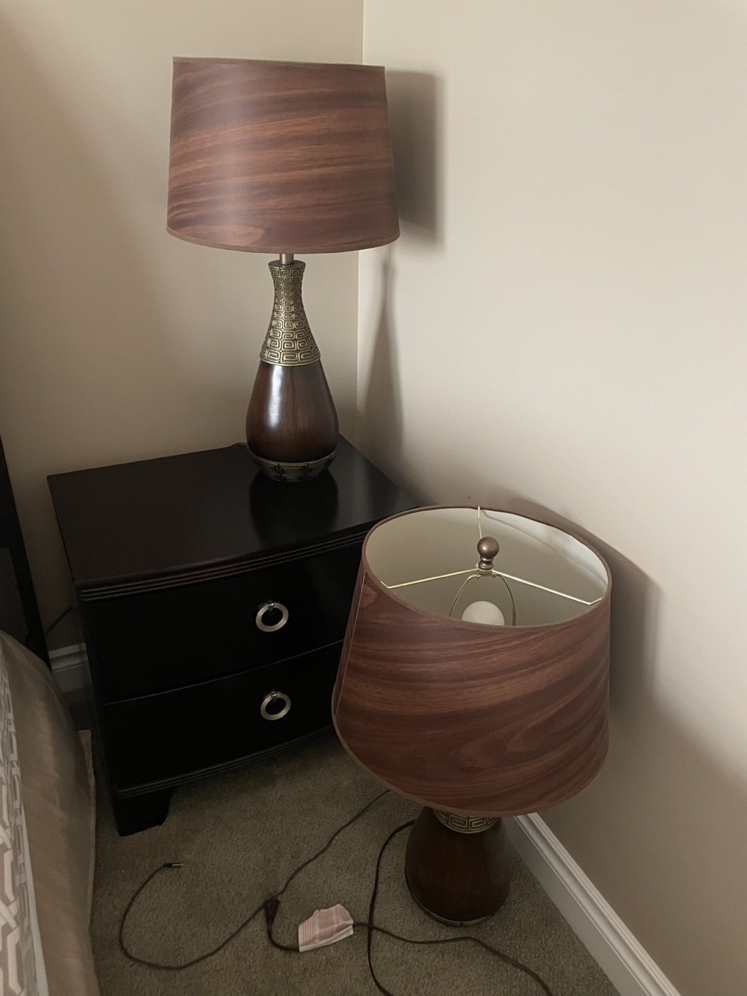 Matching Table Lamps and Nightstand