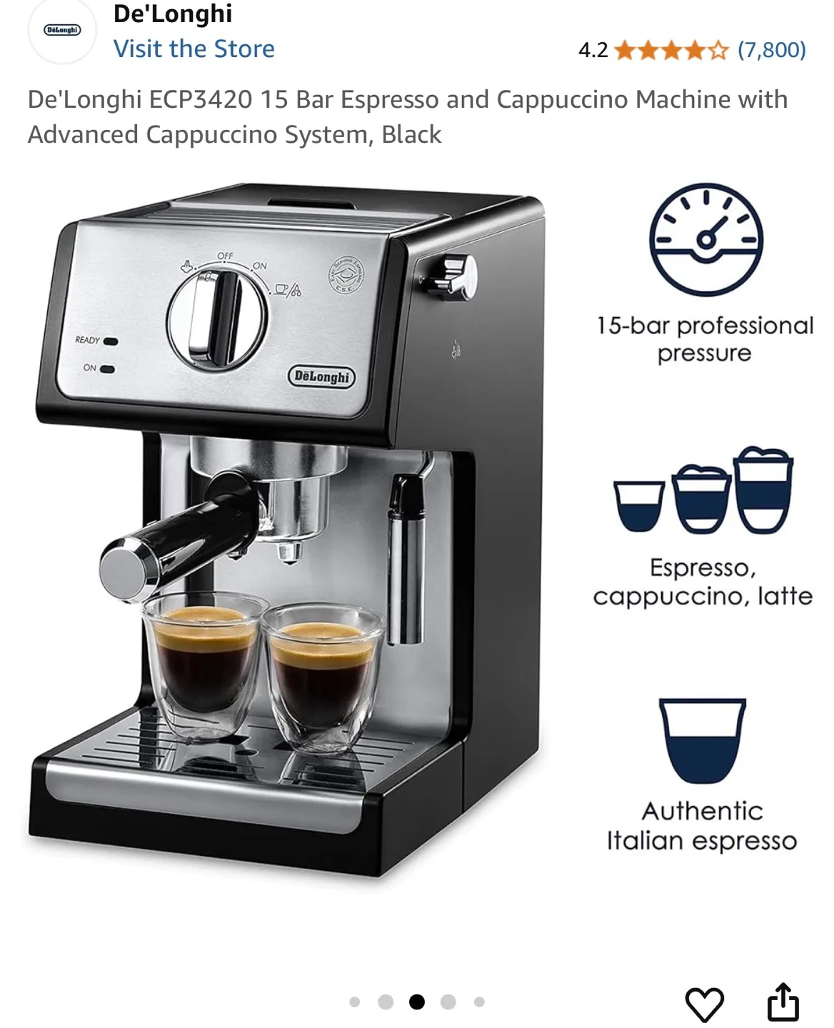 Delonghi - 15 Bar Espresso & Cappuccino image indicator(9)