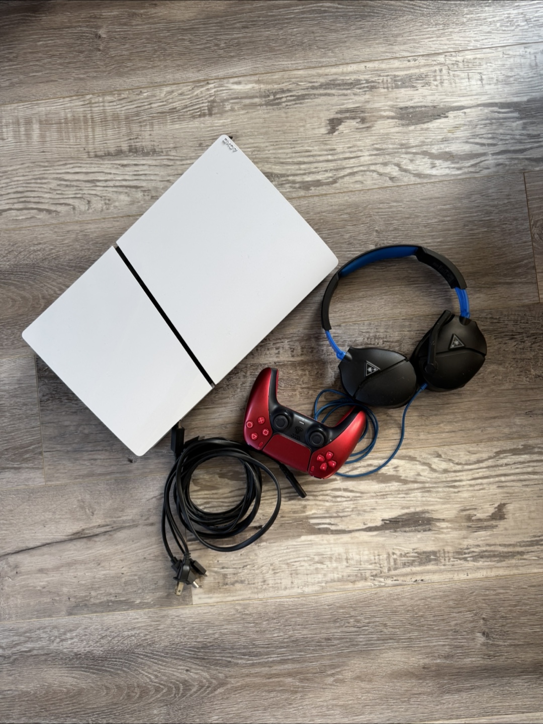 PlayStation 5 Console, Red Controller & Turtle Beach Headphones