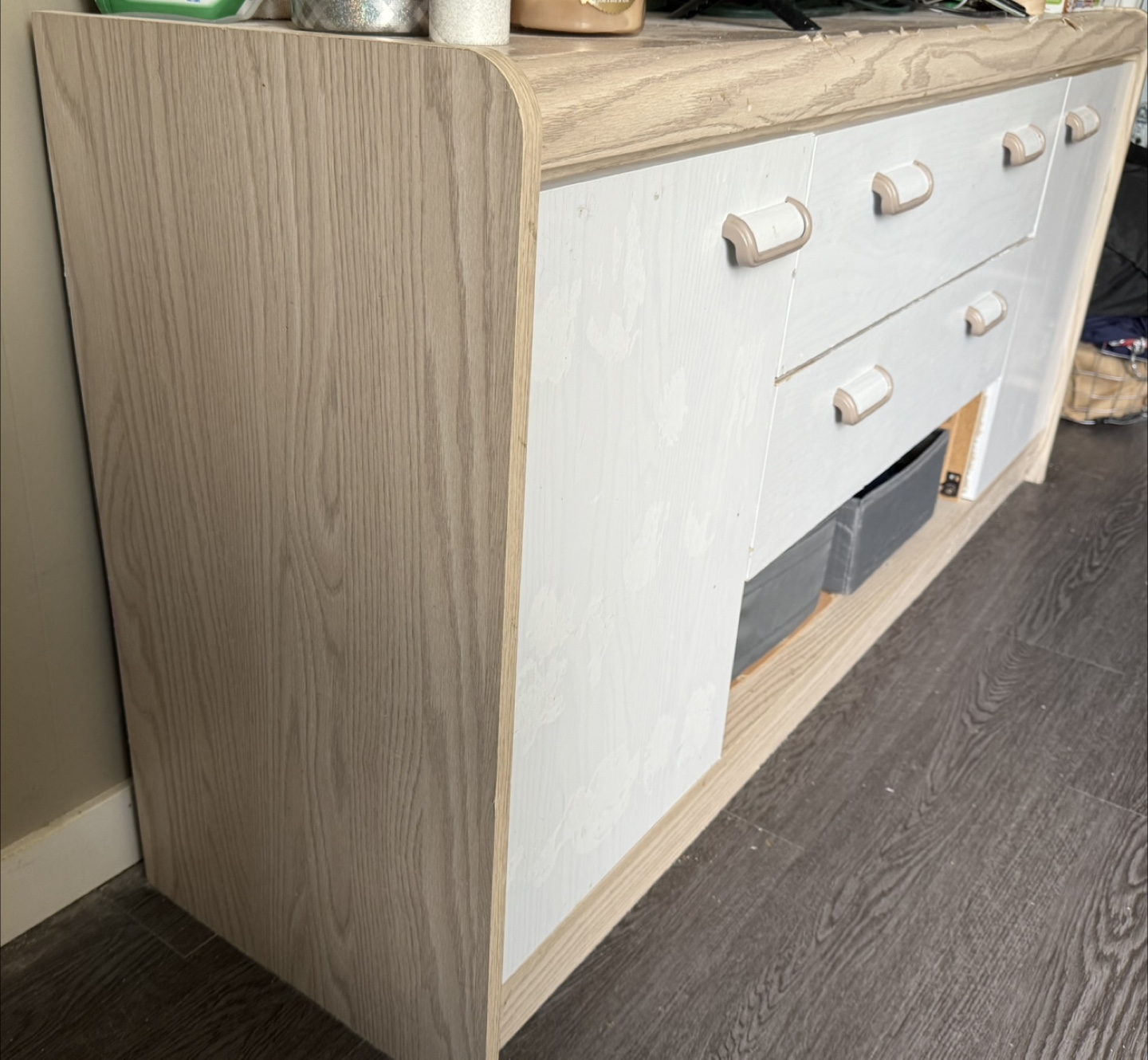 Wooden storage unit with drawers - photo 2