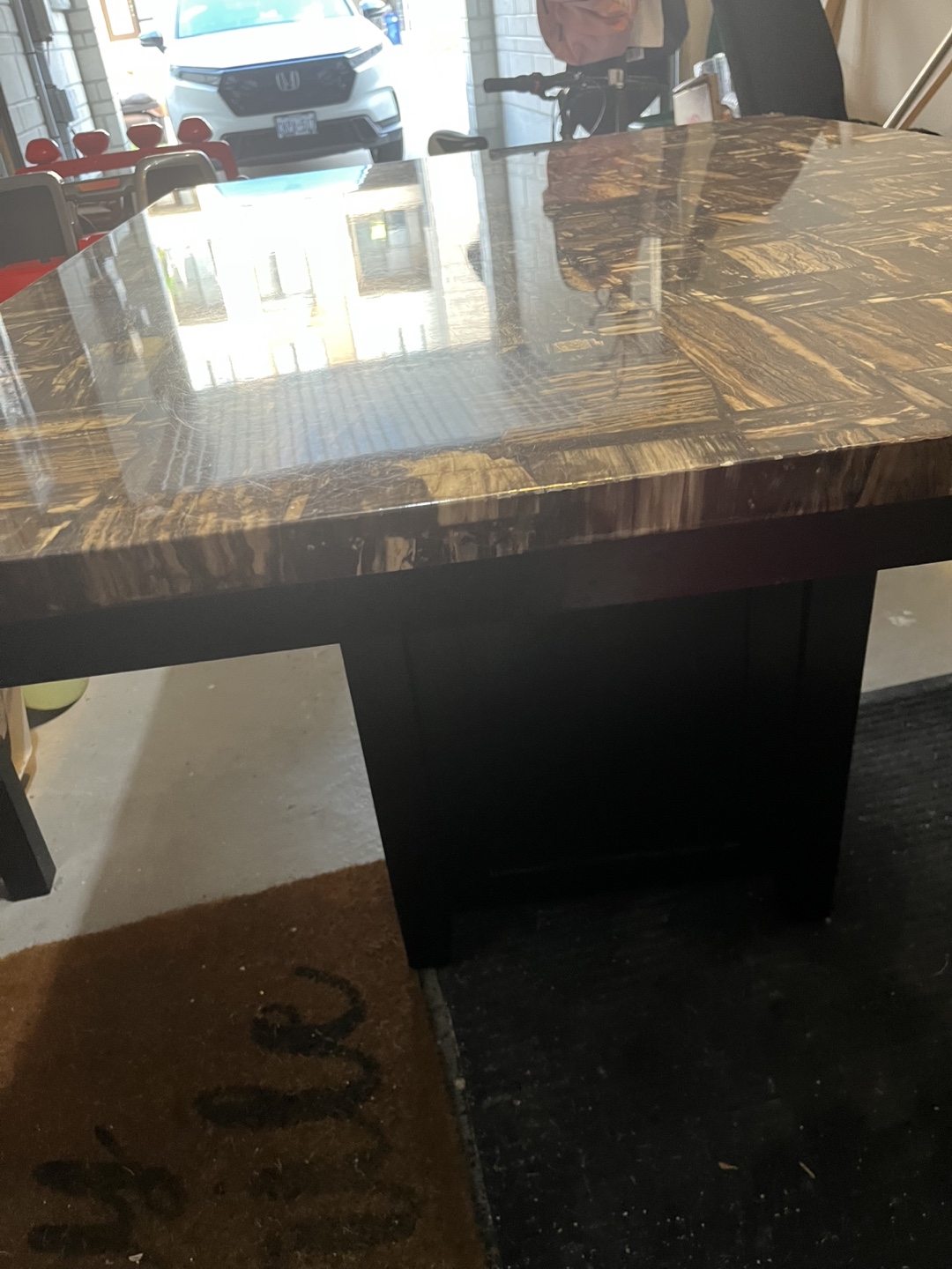 Large dark wood table