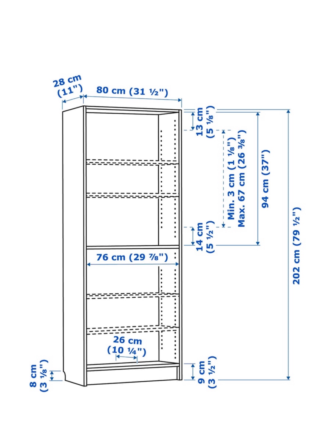 White Billy Bookcase - photo 3