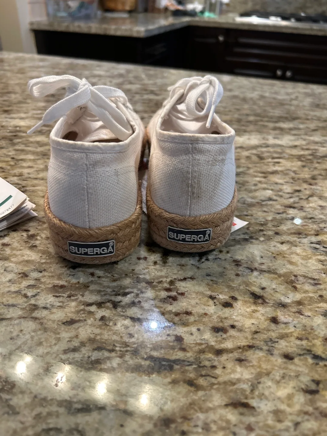 Superga White Espadrille Sneakers - Size 36 thumbnail