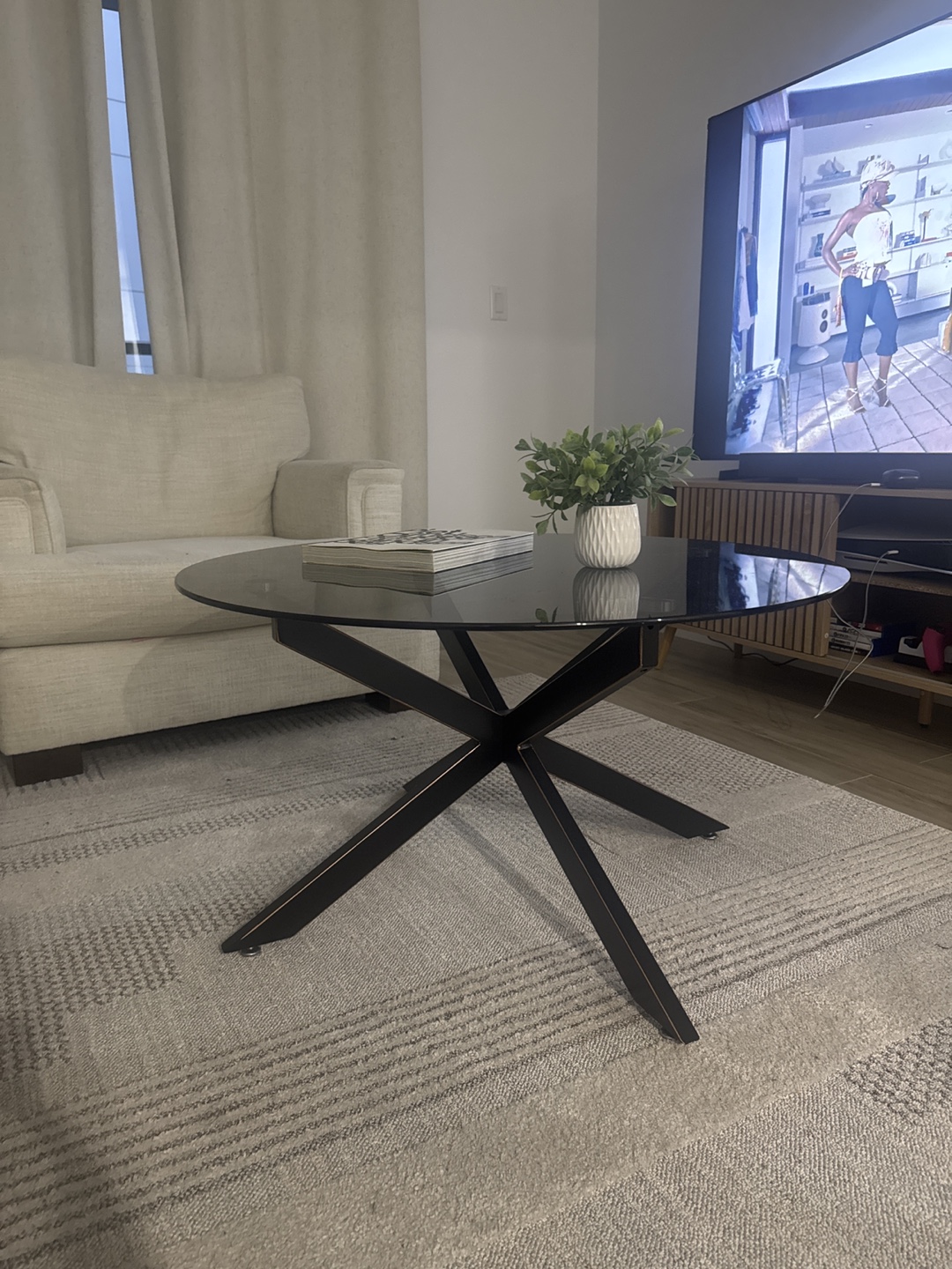 Glass Top Coffee Table - photo 2