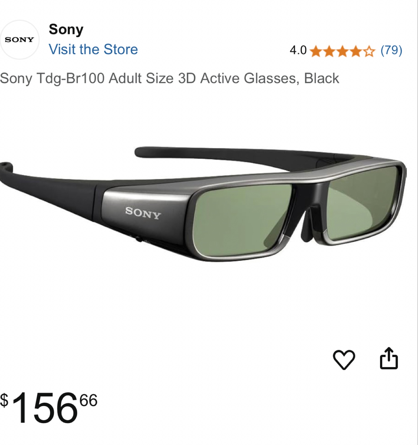 Sony 3D Glasses with Case - photo 4
