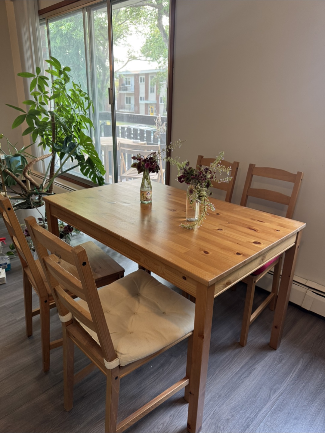 IKEA HAGERNAS SET Wooden Dining Table Set