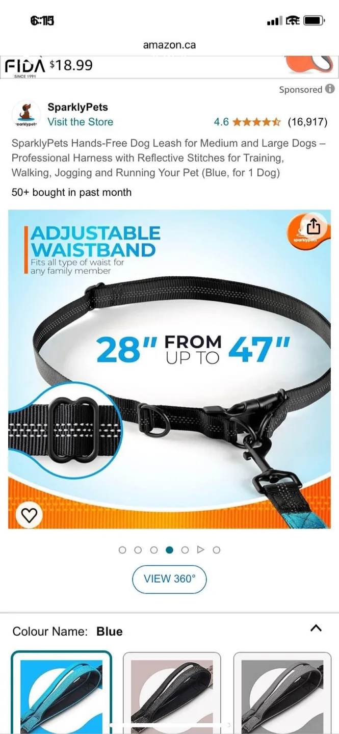 SparklyPets Hands-Free Dog Leash image indicator(4)